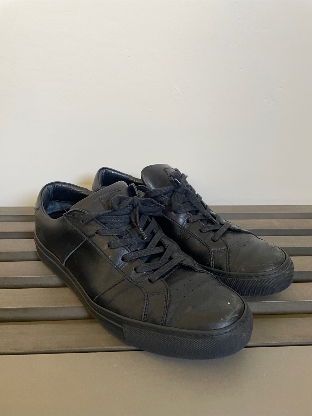 Greats Royal Black Leather Men’s Low-Top Sneakers